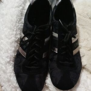 Coach Black and Silver Womens Sneakers